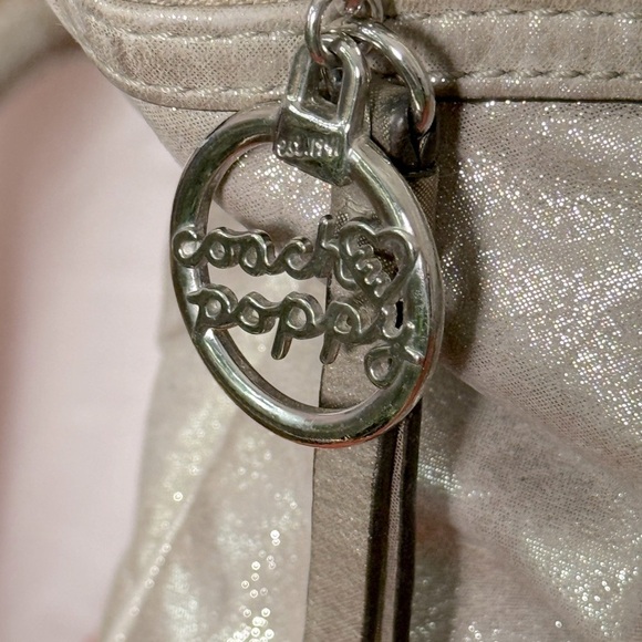 Coach Poppy 17048 Metallic Shoulder‎ Handbag Purse - Picture 7 of 11